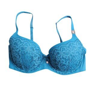 Victoria's Secret Body By Victoria Lined Demi Bra, Blue, Size 34DD, NWT